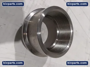 2" Stainless Steel Threaded Pipe Adapter Nipple Spanner Notch Fitting Industrial – actual item, photo 3 of 5