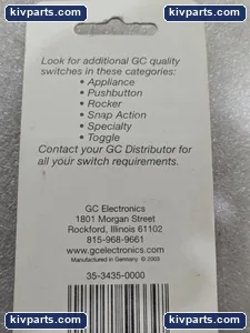 GC Electronics 35-3435 Pushbutton Switch – actual item, photo 7 of 8