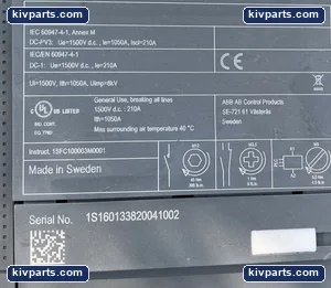 ABB GF1050-20 DC Contactor – actual item, photo 2 of 2