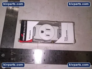Cooper 817W-BOX White Single Receptacles – actual item, photo 2 of 6