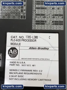 Allen-Bradley 1785-L20B 96371872 A01 Processor Module – actual item, photo 5 of 6