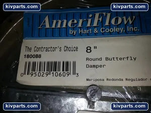 Ameriflow 1800BB 8 Inch Round Butterfly Damper HVAC Duct Fitting Industrial Part – actual item, photo 2 of 3