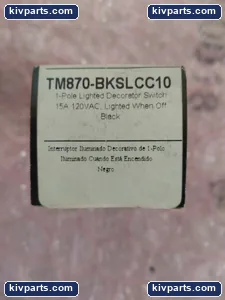 TM870-BKSLCC10 Lighted Decorator Switch – actual item, photo 3 of 8