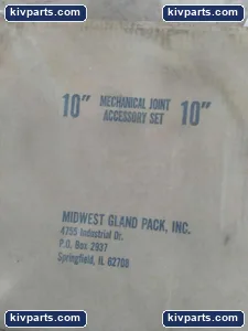 Midwest Gland Pack 10 Inch Mechanical Joint Accessory Set Gland Gasket Bolt Kit – actual item, photo 2 of 3