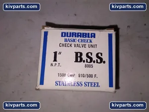 Durabla BSS 8005 Basic-Check Valve 1 in NPT Stainless Steel 1500 CWP Industrial – actual item, photo 3 of 6