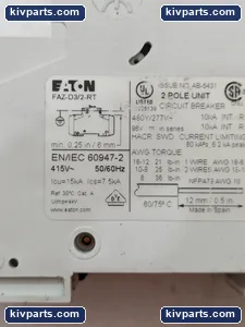 Eaton FAZ-D3/2-RT Miniature Circuit Breaker – actual item, photo 5 of 6