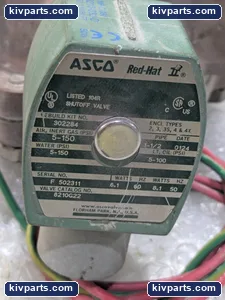 ASCO 8210G22 Red Hat II Brass Solenoid Valve – actual item, photo 2 of 6