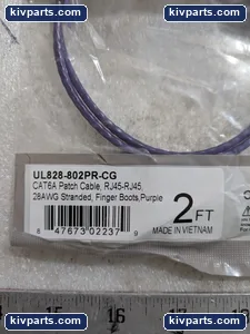 UL828-802PR-CG SLIM JACKET CAT6A Patch Cable – actual item, photo 2 of 5