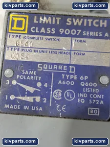 Square D 9007 C54D Limit Switch – actual item, photo 4 of 5