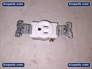 Cooper 817W-BOX White Single Receptacles – actual item, photo 3 of 6