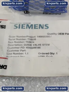 Siemens 140000390 T54674 4540208186 Guide Valve – actual item, photo 4 of 6