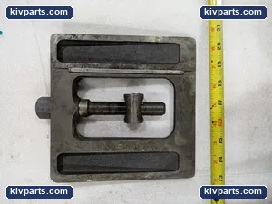 Heavy Steel Adjustable Clamp Plate 8 Inch Square Center Screw Machine Component – actual item, photo 2 of 3