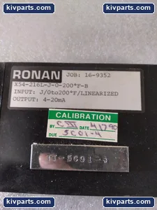 Ronan 18-3809 X54-216L-J-0-200F-B Temperature Transmitter – actual item, photo 2 of 9