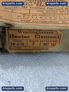 Westinghouse 967187 Overload Heater Element – actual item, photo 2 of 6