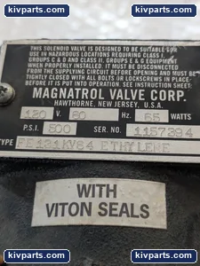 Magnatrol FE131KV64 Valve Ethylene Viton Seals – actual item, photo 2 of 5