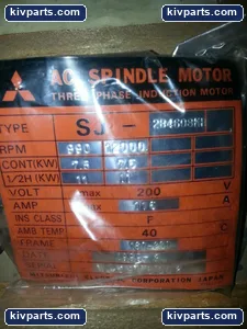 Mitsubishi SJ-2B4608KH Spindle Motor – actual item, photo 2 of 5