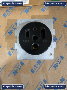 Eaton 1254-BU 3 NEMA Flush Receptacle – actual item, photo 3 of 5