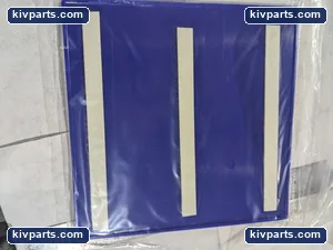 Plastic Accessible Restroom Sign - Unisex "Restroom", Blue – actual item, photo 2 of 3