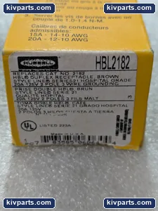 Hubbell HBL2182 Brown Duplex Receptacle – actual item, photo 3 of 9