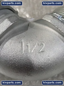 90 Degree Liquidtight Flexible Conduit Connector 1-1/2 Zinc Plated Insulated – actual item, photo 4 of 5