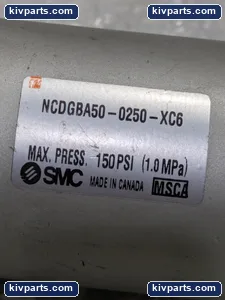 SMC NCDGBA50-0250-XC6 Round Body Air Cylinder – actual item, photo 2 of 5