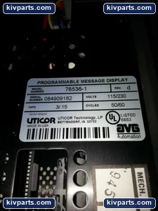 Uticor 76536-1 Message Display Panel – actual item, photo 4 of 7