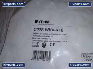 Eaton C22S-WKV-K10 Compact Selector Switch – actual item, photo 2 of 3