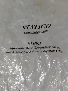 Statico S1003 Grounding Strap 6 Ft Coil Cord