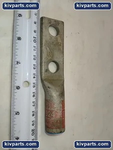Burndy BLUA-025 PUC Red B-324 2 Hole Lug – actual item, photo 3 of 5