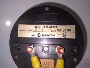 Kratos D4A Amperes Analog Panel Meter Gauge