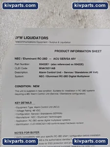 NEC RC-28D Eluminant ACU Alarm Control – actual item, photo 2 of 10