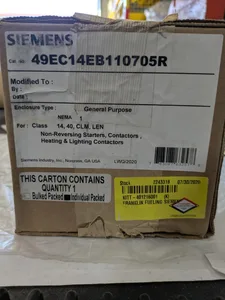 Siemens 49EC14EB110705R NEMA-1 Enclosure