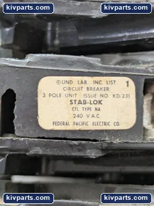 Federal Pacific KD-231 FPE Stab-Lok Circuit Breaker – actual item, photo 5 of 14