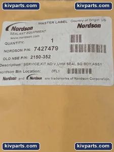 Nordson 7427479 2150-352 Square Body Seal – actual item, photo 2 of 3