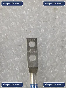 Copper Compression Lug Terminal 6 AWG 2 Hole 1/4in Stud 5/8in Blue UL LOT OF 22 – actual item, photo 2 of 5
