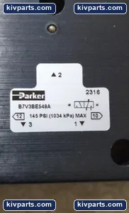 Parker B7W3BE549A Pneumatic Solenoid Valve – actual item, photo 4 of 5
