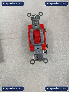 Leviton Grounding Red Toggle Switch – actual item, photo 3 of 8