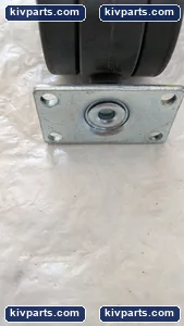 SWIVEL PLATE CASTER TWIN WHEELS AND BRAKE ... 2.25" SET OF 4 – actual item, photo 4 of 7