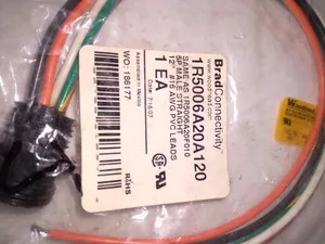 Brad 1R5006A20A120 Male Straight Receptacle