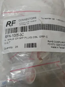 RF Industries RFN-1005-3C Male Crimp Plug RG-58 Cable