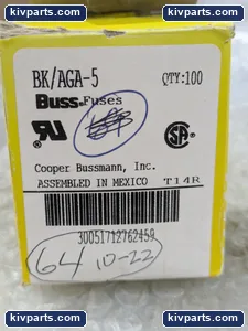 Bussmann BK/AGA-5 Acting Glass Tube Fuse – actual item, photo 4 of 5