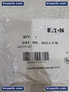 Eaton M22-L-Y-W Yellow Indicating Light – actual item, photo 3 of 10