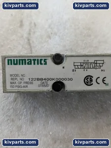 Numatics 122BB400K000030 Double Solenoid Pneumatic Valve – actual item, photo 2 of 7