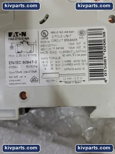 Eaton FAZ-D10/2-NA Miniature Circuit Breaker – actual item, photo 3 of 9