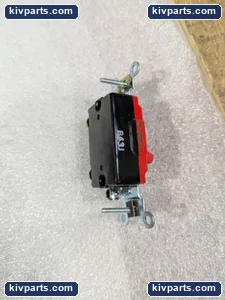 Leviton Grounding Red Toggle Switch – actual item, photo 5 of 8