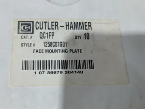 Cutler-Hammer QC1FP Face Mounting Plate QC Breaker