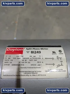 Dayton 81249 Split Phase Motor – actual item, photo 3 of 5