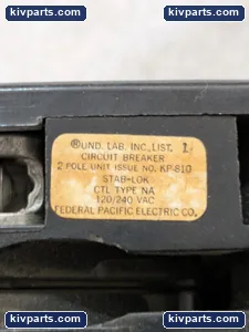 Federal Pacific KP-810 Circuit Breaker – actual item, photo 8 of 12