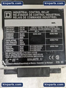 Square D Industrial Control Relay – actual item, photo 2 of 8