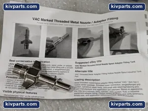 VAC Metal Nozzle Adapter Fitting – actual item, photo 2 of 5